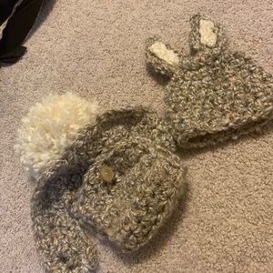 Adorable bunny diaper cover and hat
